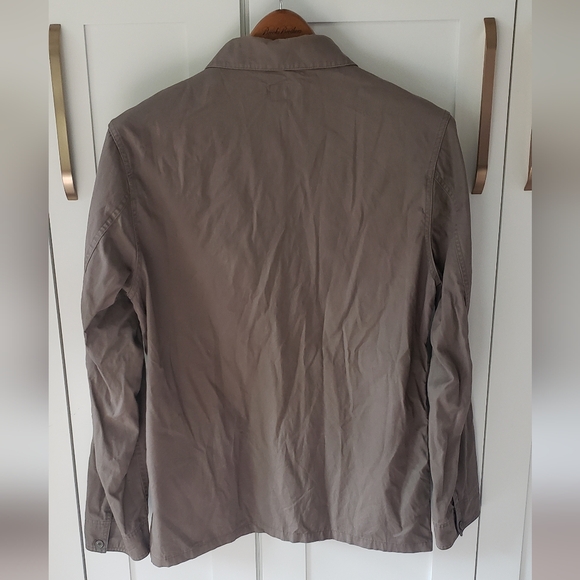J Crew Shirt Jacket Mens M Light Brown Cotton Twill Utility Overshirt - Picture 3 of 6